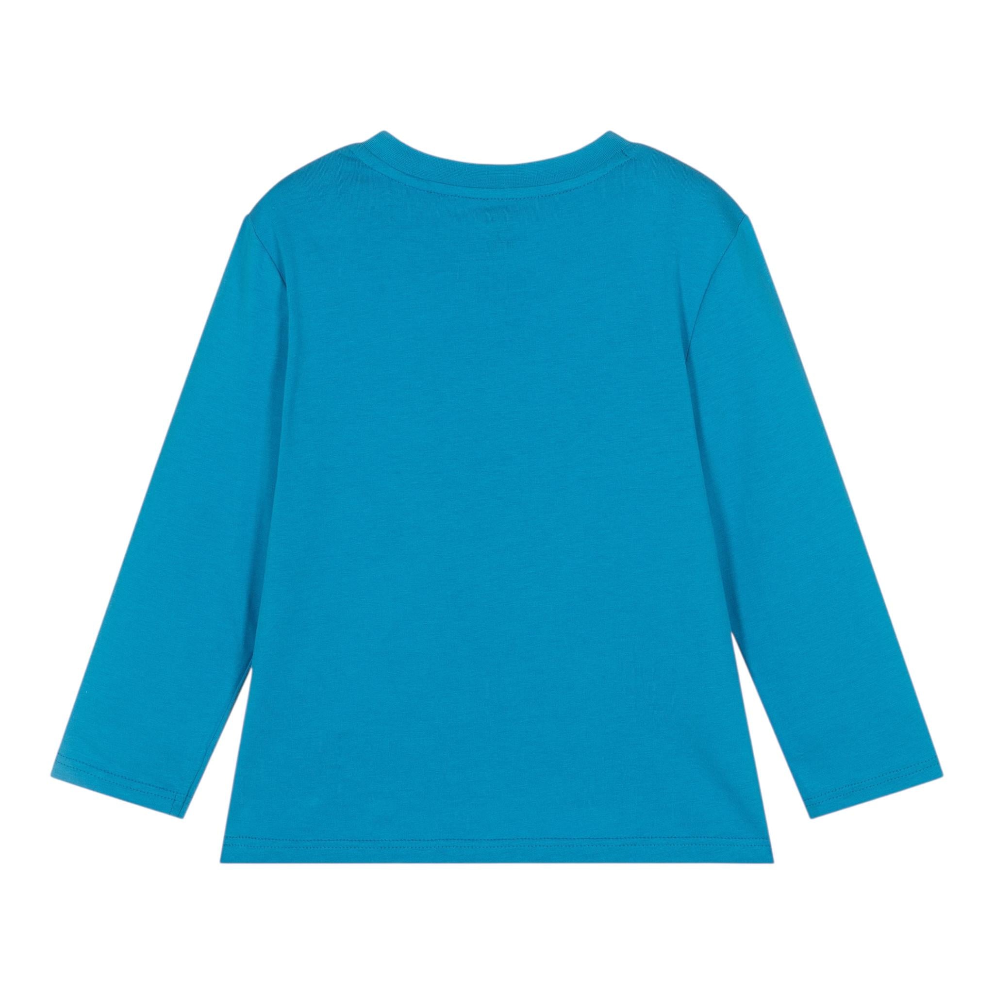 TIMBERLAND shirt girocollo tinta unita con logo Azzurro per Neonato T602151 AZZURRO TIMBERLAND