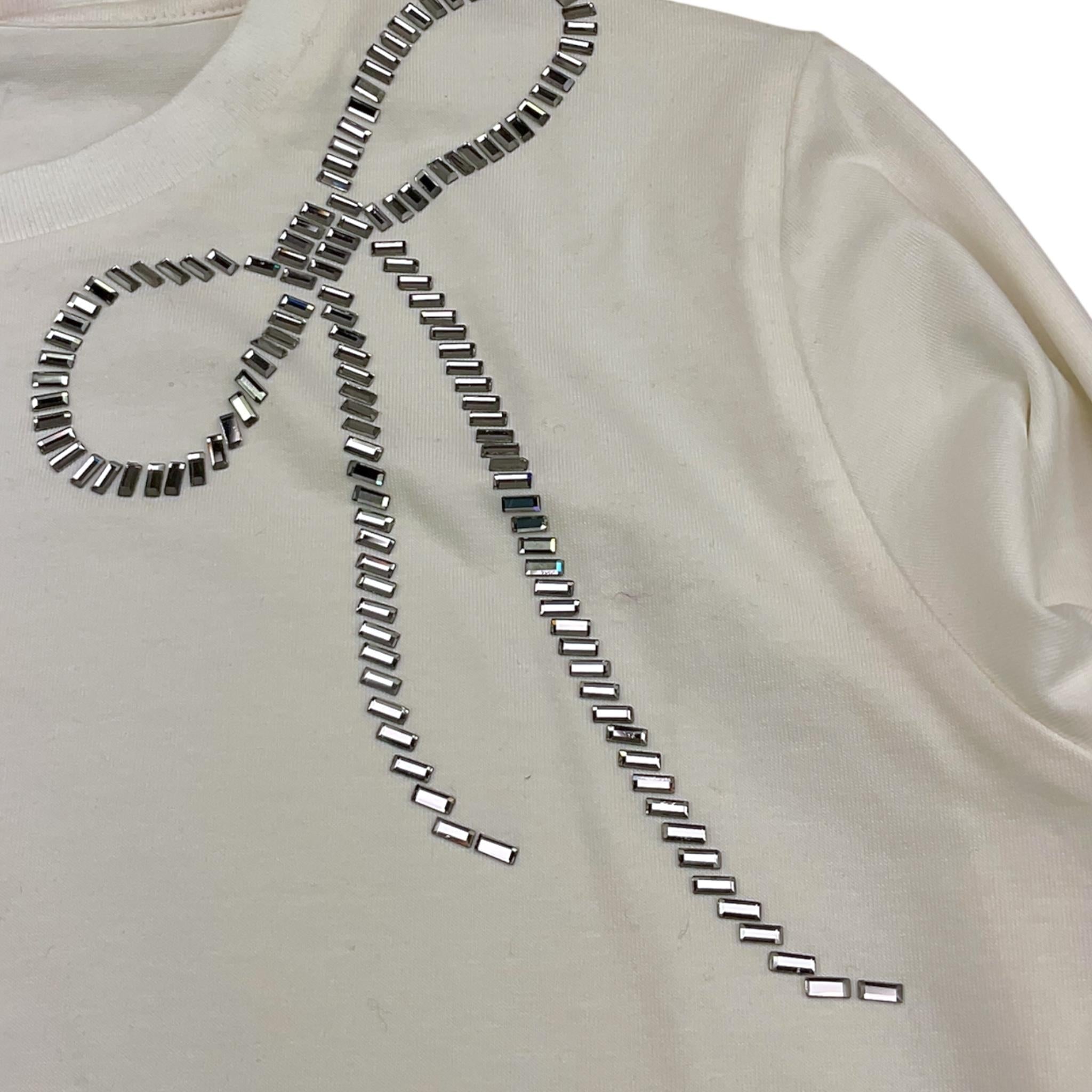 VICOLO shirt girocollo tinta unita con brillantini Bianco per Bambina 3141M00129 BIANCO VICOLO