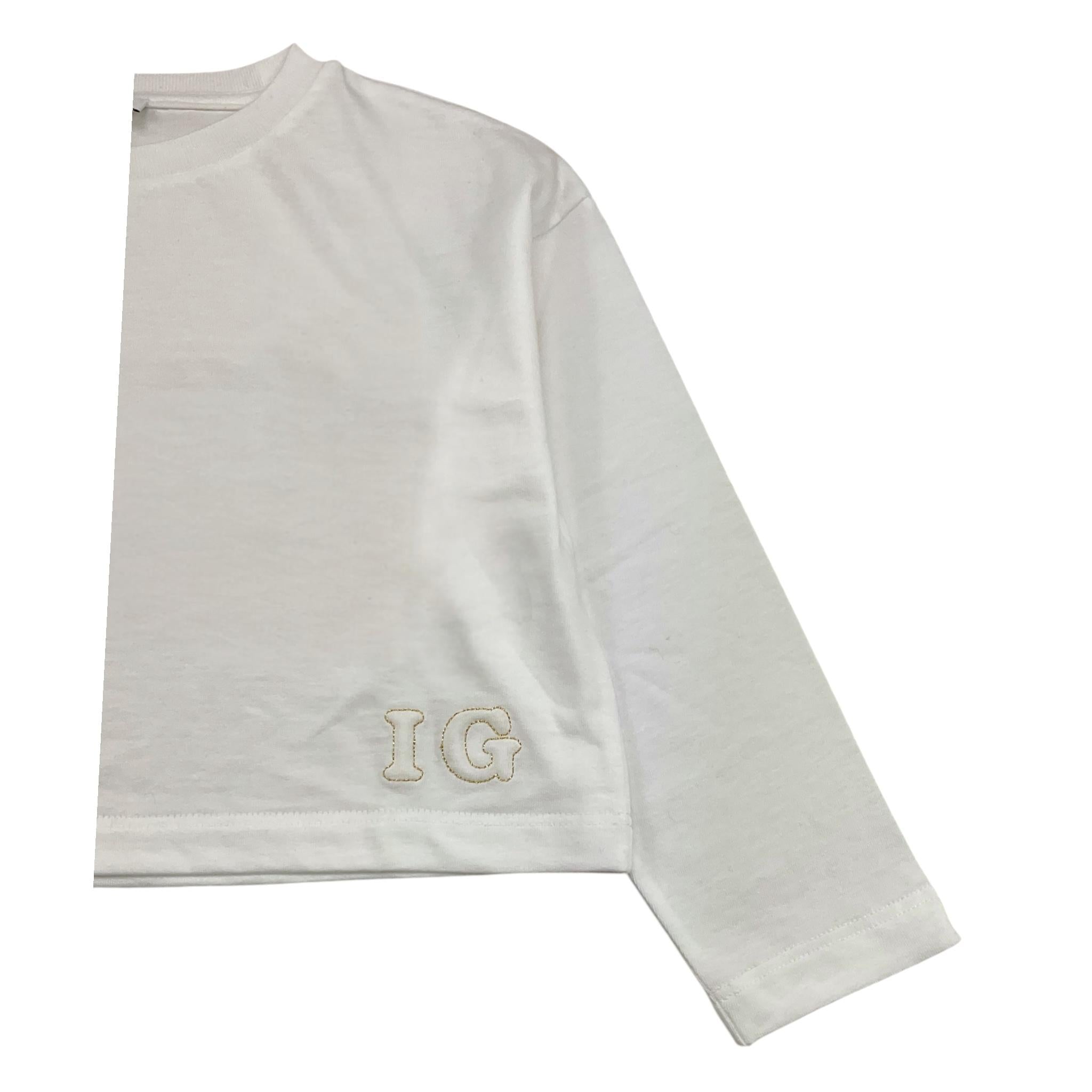 IL GUFO shirt girocollo tinta unita con logo Bianco per Neonata A24TA360MF002 BIANCO IL GUFO