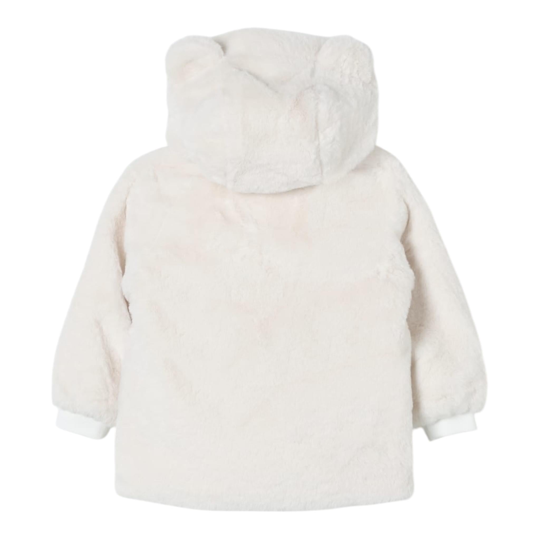 MOSCHINO giubbino tinta unita in pelliccia con zip e cappuccio Bianco per Bambino MDS02J BIANCO MOSCHINO