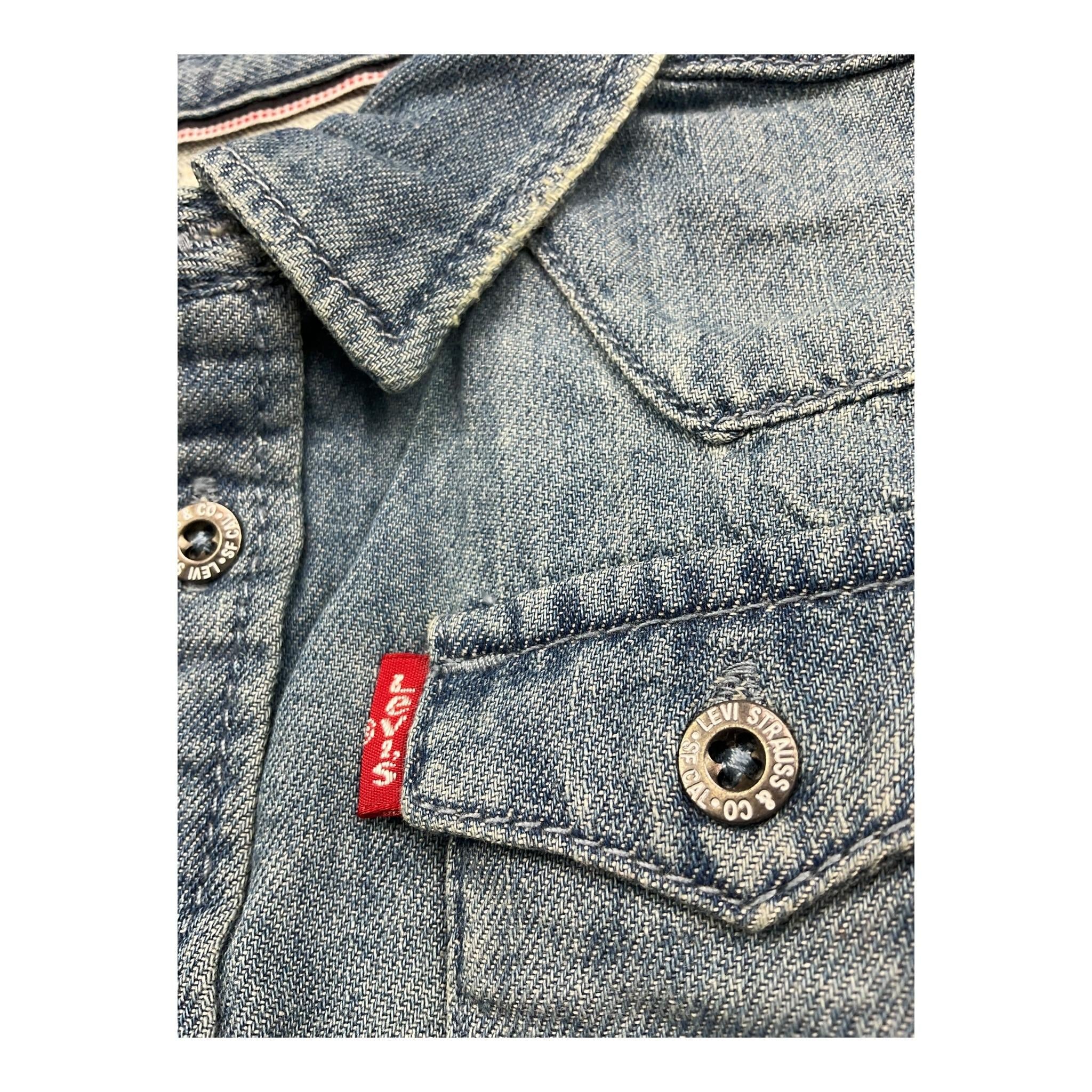 LEVI'S camicia in denim tinta unita  Azzurro per Neonato 6E6866 AZZURRO LEVI'S