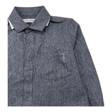 TRUSSARDI camicia manica lunga tinta unita Blu per Bambino TBA25122CA BLU TRUSSARDI