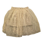 LALALU' gonna tinta unita cn tulle Panna per Bambina GOL180LB PANNA LALALU'