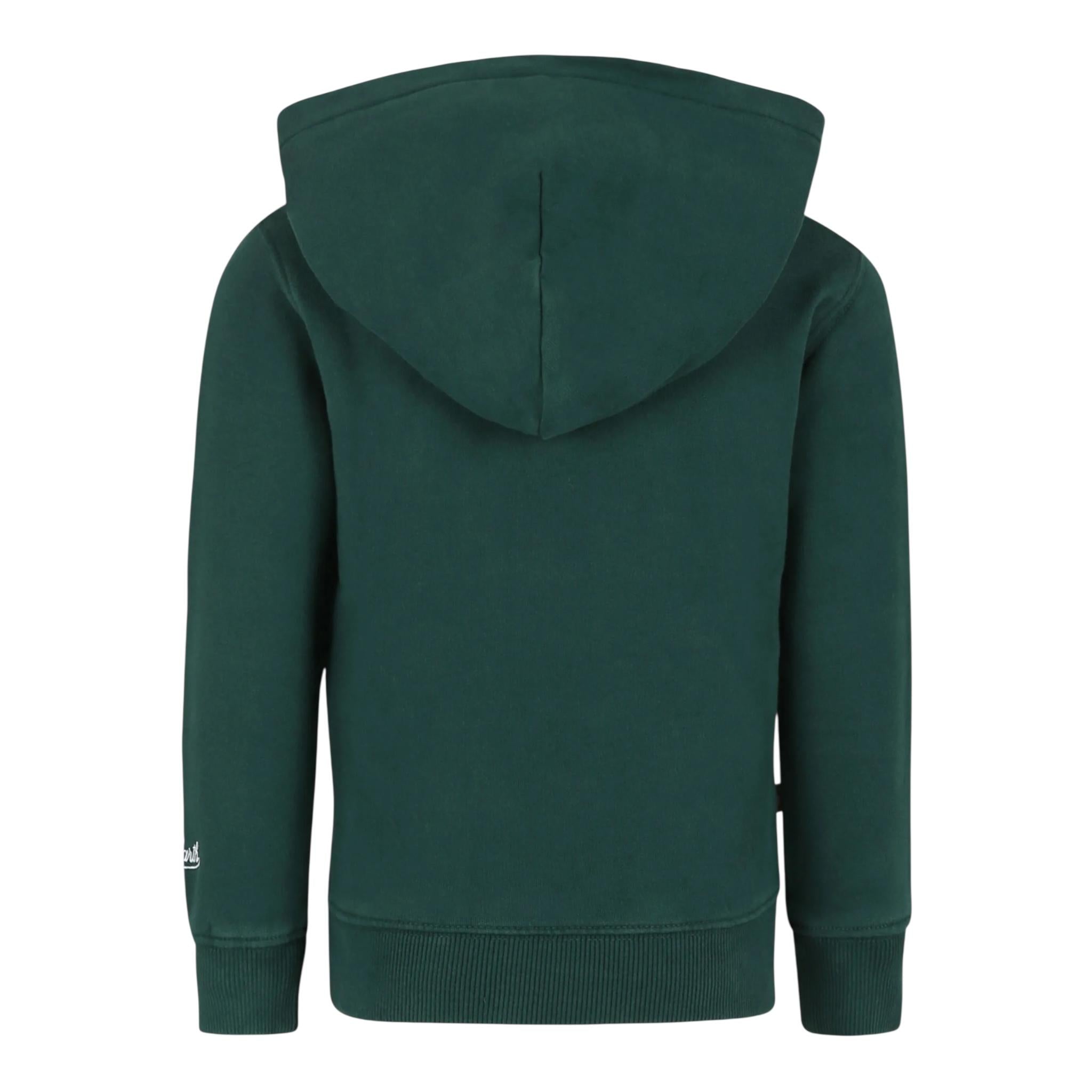 SAINT BARTH felpa tinta unita con cappuccio e stampa Verde per Bambino OLI0001 VERDE SAINT BARTH