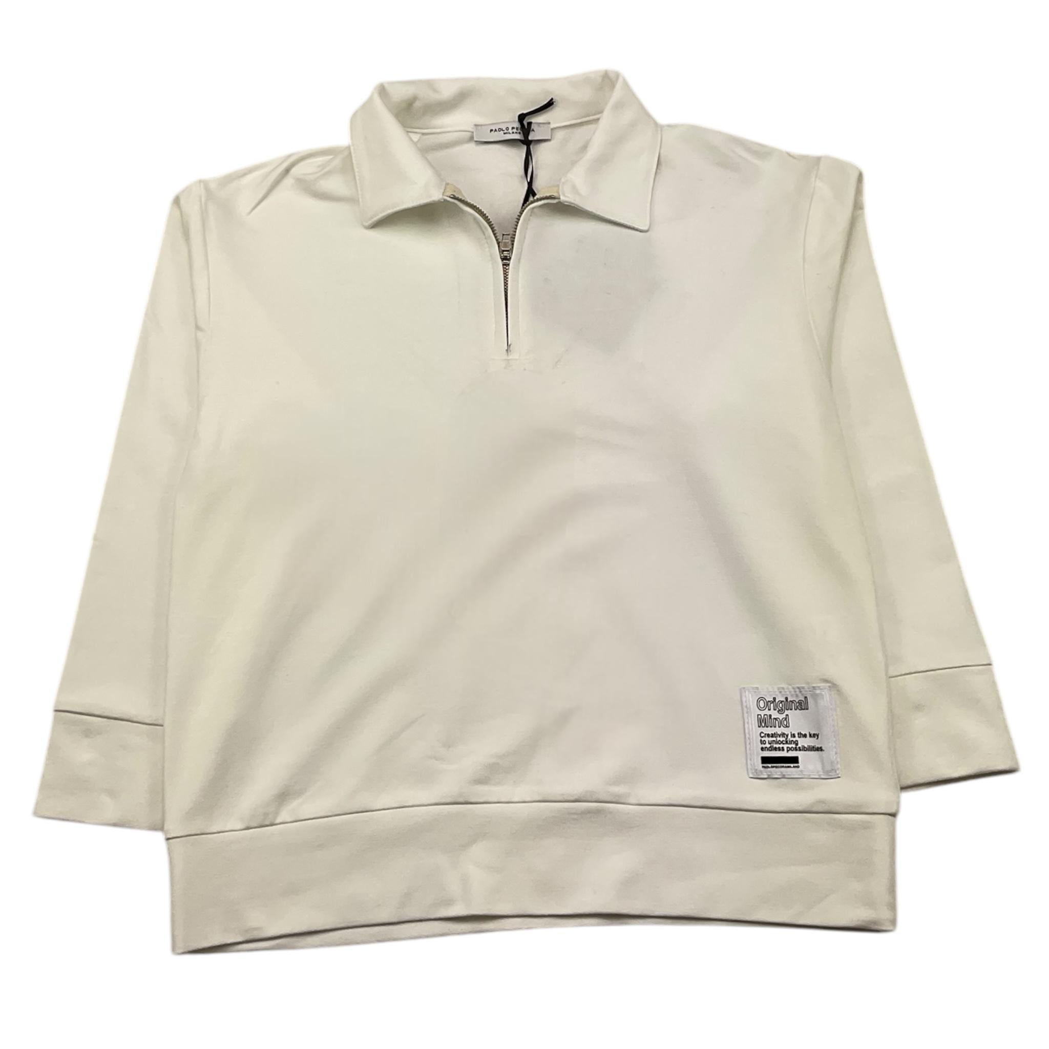 PAOLO PECORA polo manica lunga tinta unita con zip Bianco per Bambino PP4129 BIANCO PAOLO PECORA