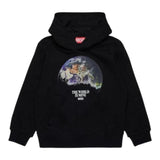 DIESEL felpa tinta unita con cappuccio e stampa Nero per Bambino J02003 NERO DIESEL