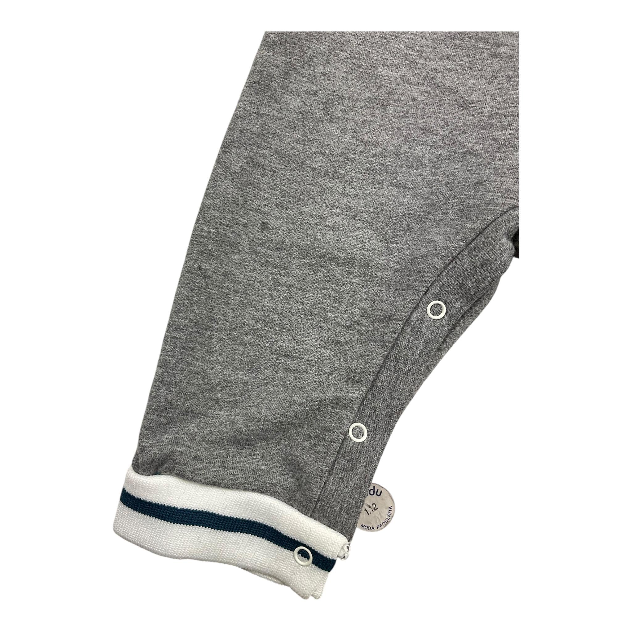 LALALU' tutina manica lunga bicolore Grigio per Neonato TFL02N GRIGIO LALALU'