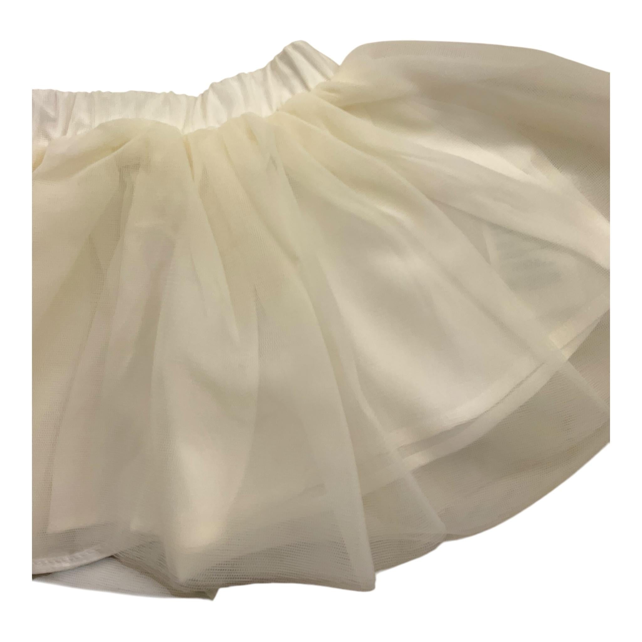 M+E' gonna in tulle tinta unita Panna per Neonata UE1238 PANNA M+E'