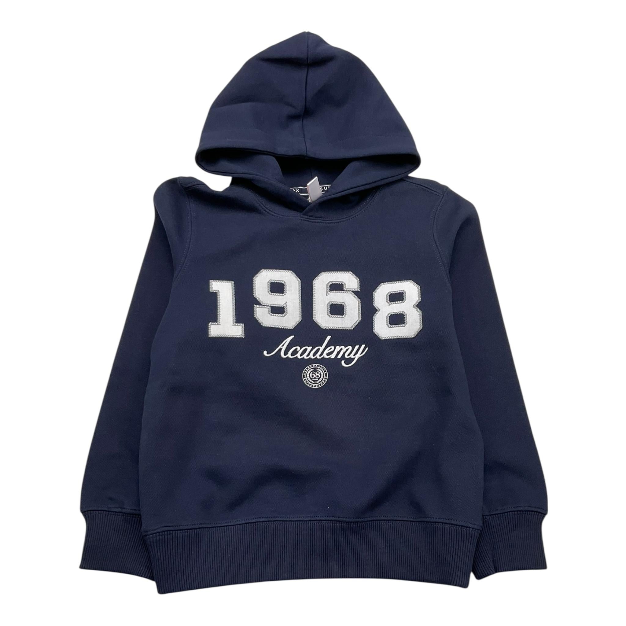 SUN68 felpa chiusa con cappuccio tinta unita con logo Nero per Bambino F43312 NERO SUN68