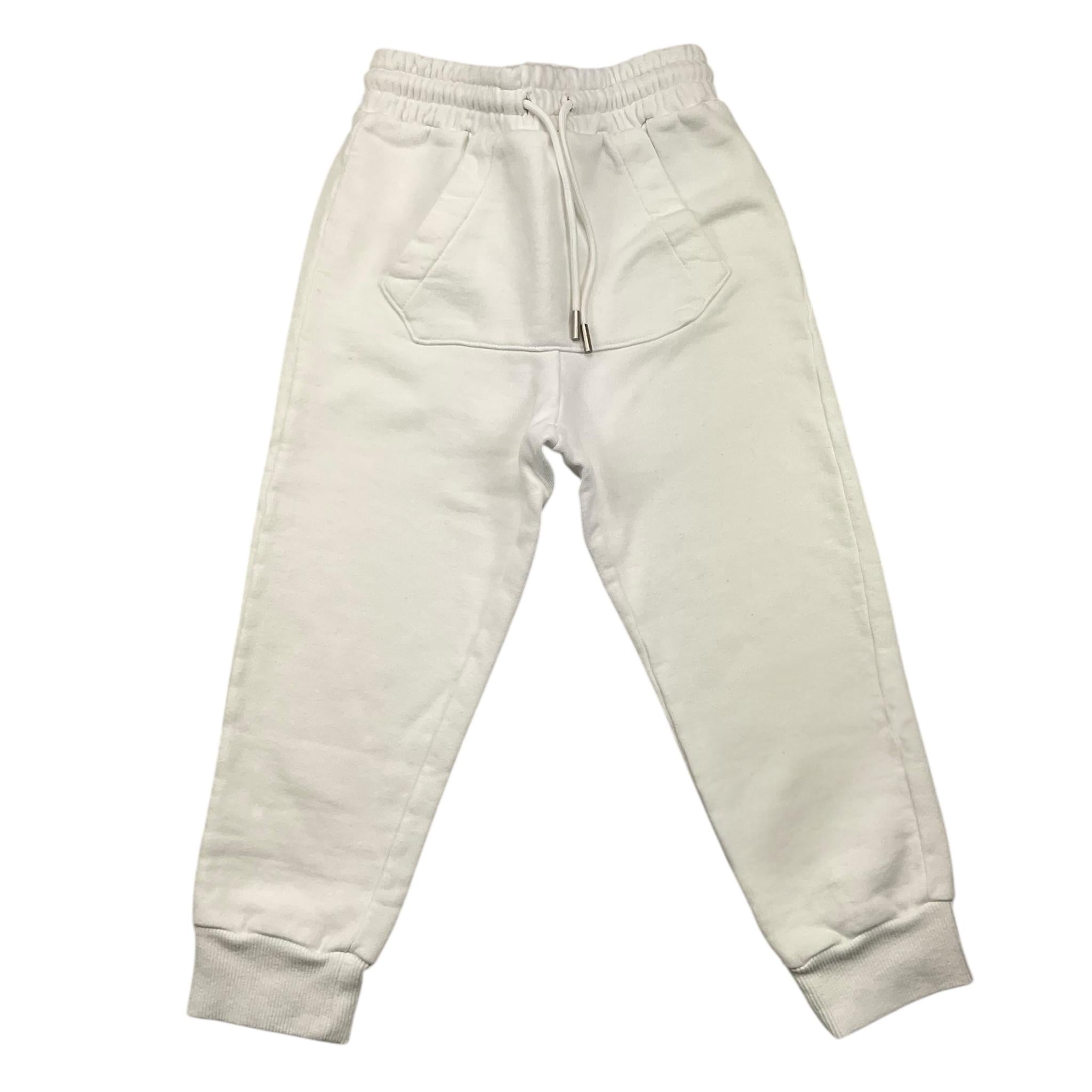 NUPKEET pantalone tuta tinta unita con  Bianco per Bambino 4DNK317 BIANCO NUPKEET