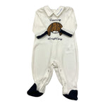 MONNALISA tutina tinta unita con stampa Bianco per Neonato 228506 BIANCO MONNALISA