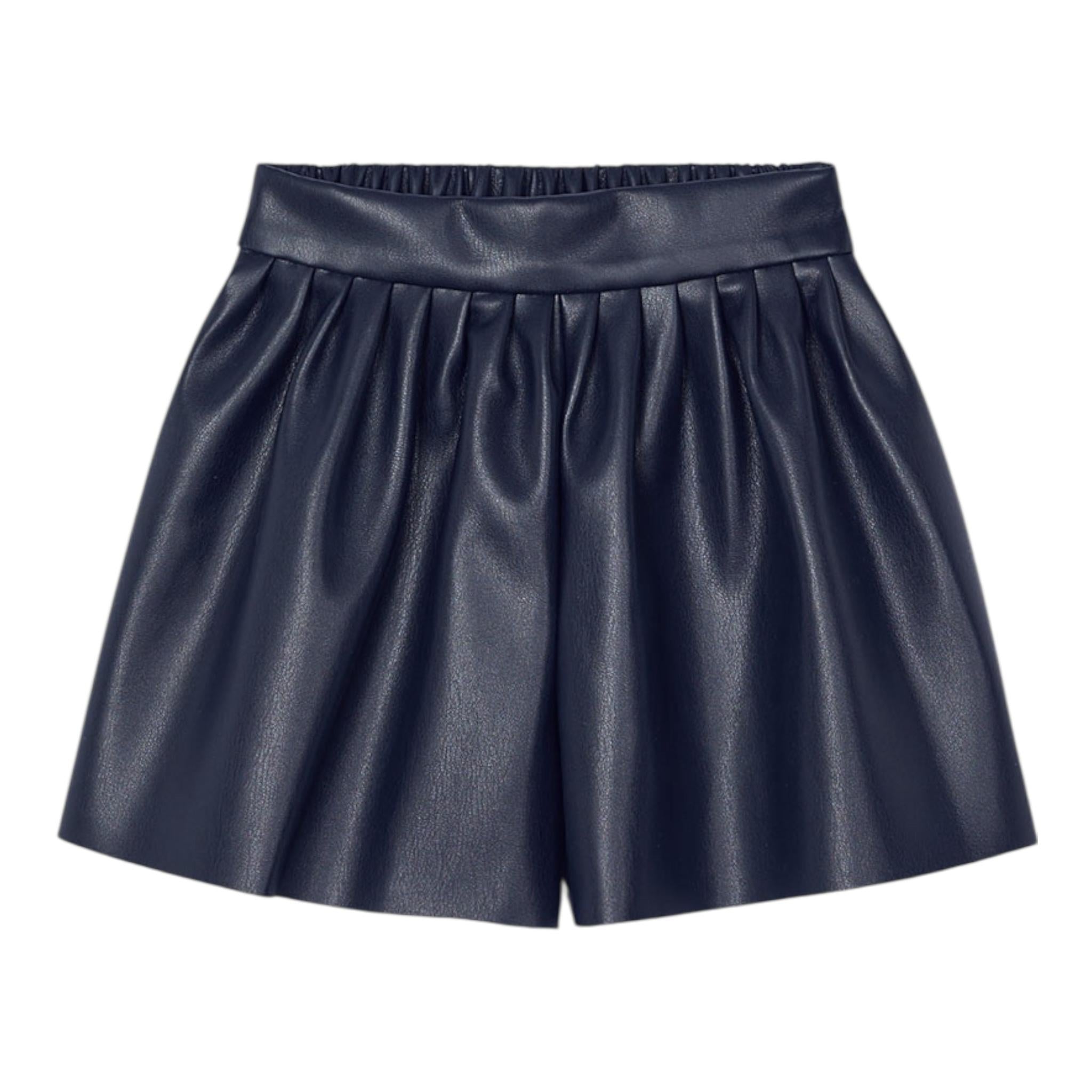 MAYORAL short tinta unita in ecopelle Blu per Bambina 4907JX BLU MAYORAL