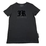 JOHN RICHMOND t-shirt girocollo tinta unita con stampa in contrasto Nero per Bambina RGA25009TS NERO JOHN RICHMOND