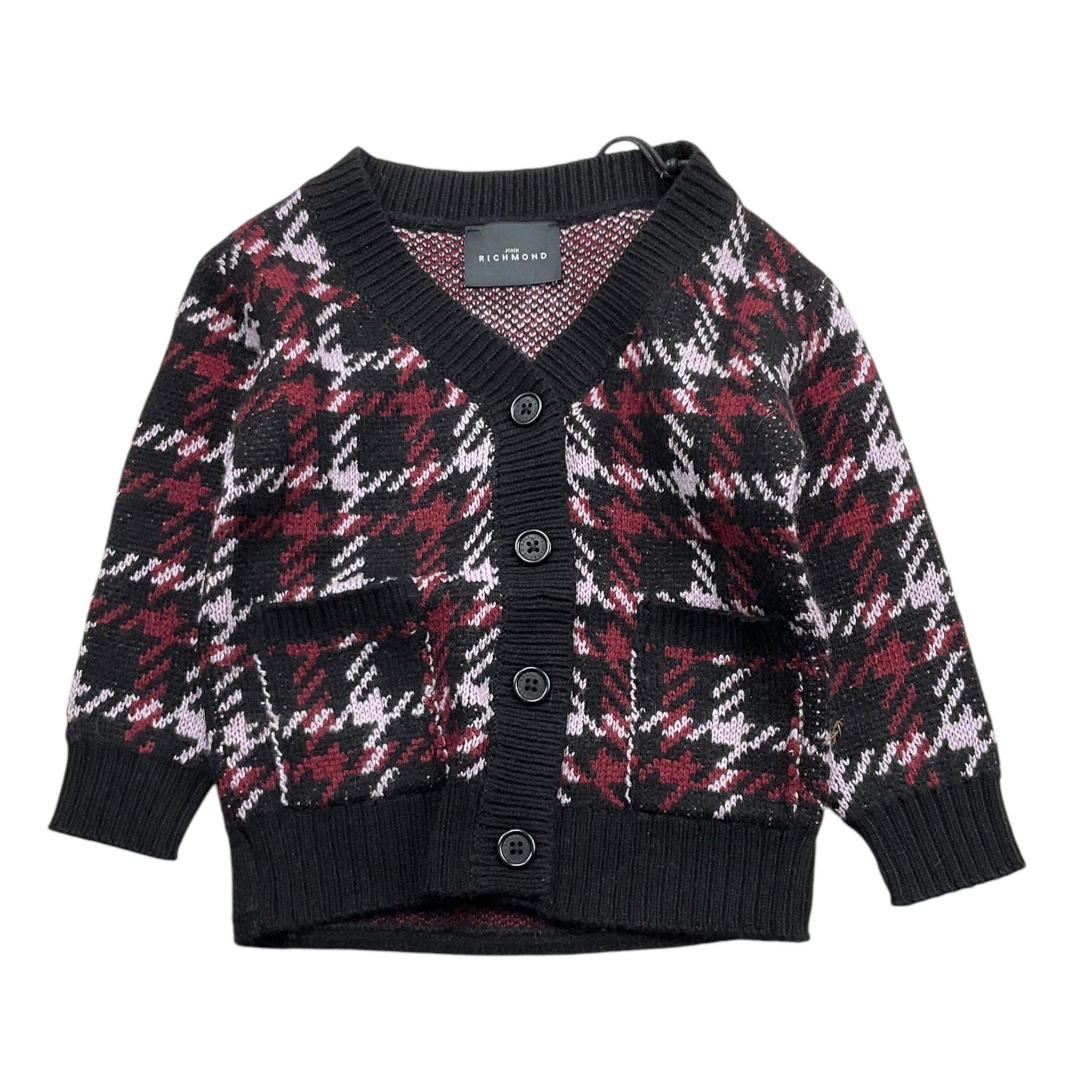 JOHN RICHMOND cardigan tinta unita cn fantasia Nero per Neonato RIA25075CD NERO JOHN RICHMOND