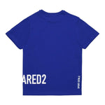 DSQUARED2 t-shirts girocollo tinta unita con stampa in contrasto Blu per Bambino DQ2537XX BLU DSQUARED2