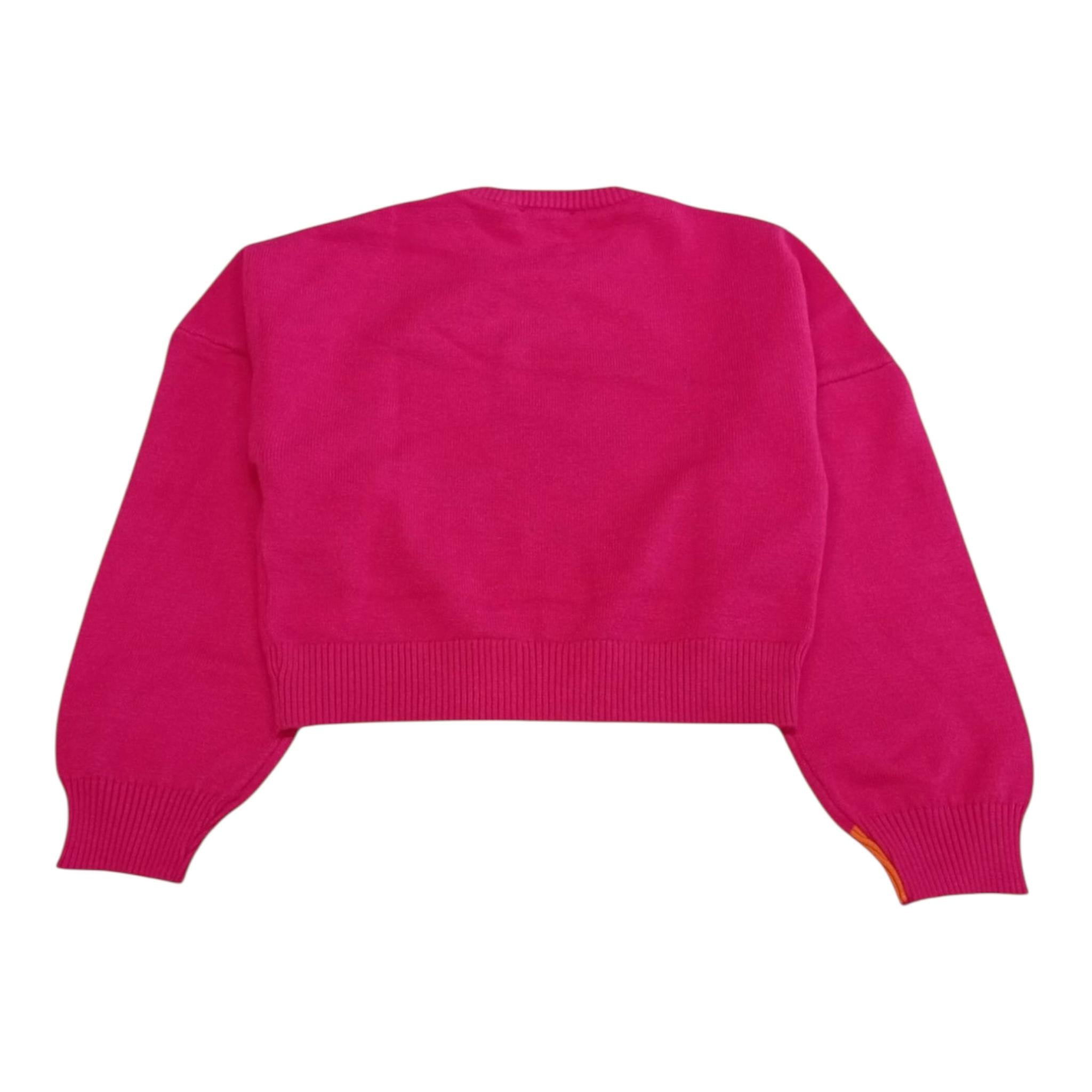 PINKO maglia tinta unita con stampa in contrasto Fuxia per Bambina F4PIBGJP108JX FUXIA PINKO