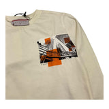 CESARE PACIOTTI shirt girocollo tinta unita con stampa Panna per Bambino TSP5368BJ PANNA CESARE PACIOTTI