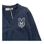 MANUEL RITZ cardigan tinta unita con logo Blu per Neonato ME2824 BLU MANUEL RITZ