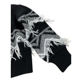 TWINSET maglia girocollo tinta unita con frange Nero per Bambina 242GJ3131 NERO TWINSET