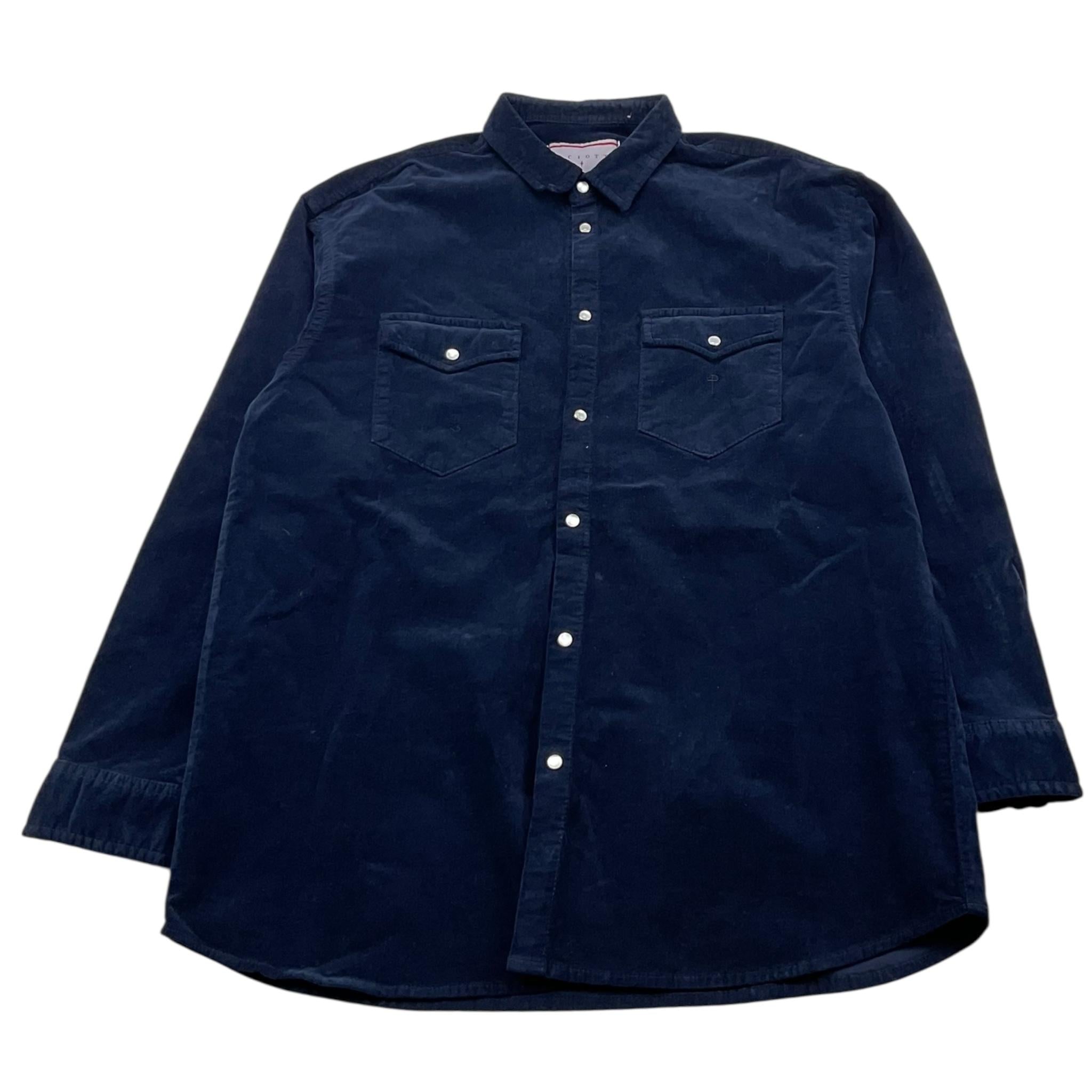 CESARE PACIOTTI camicia manica lunga in camoscio Blu per Bambino CMP5354J BLU CESARE PACIOTTI