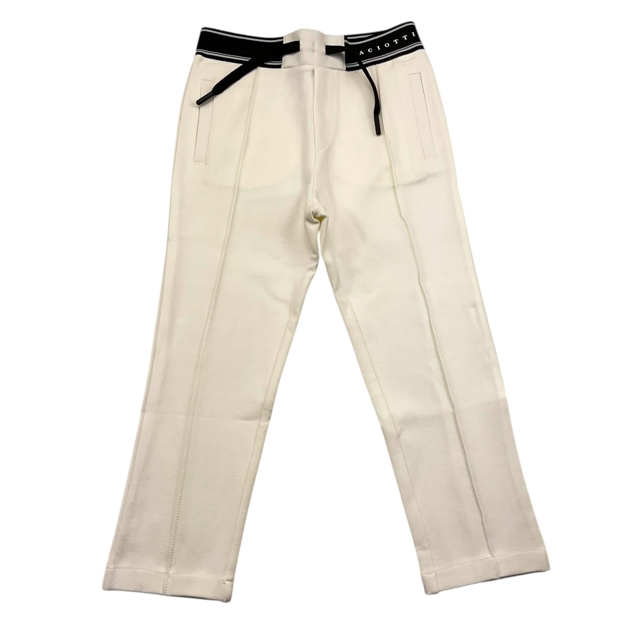 CESARE PACIOTTI pantalone tuta tinta unita con elastico in vita logato Panna per Bambino PFP5350B PANNA CESARE PACIOTTI