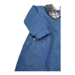 LE BEBE' tutina manica lunga tinta unita cn colletto in contrasto Blu per Neonato LBB4242 BLU LE BEBE'