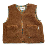 SAINT BARTH gilet modello teddy tinta unita Biscotto per Bambina NIA0001 BISCOTTO SAINT BARTH