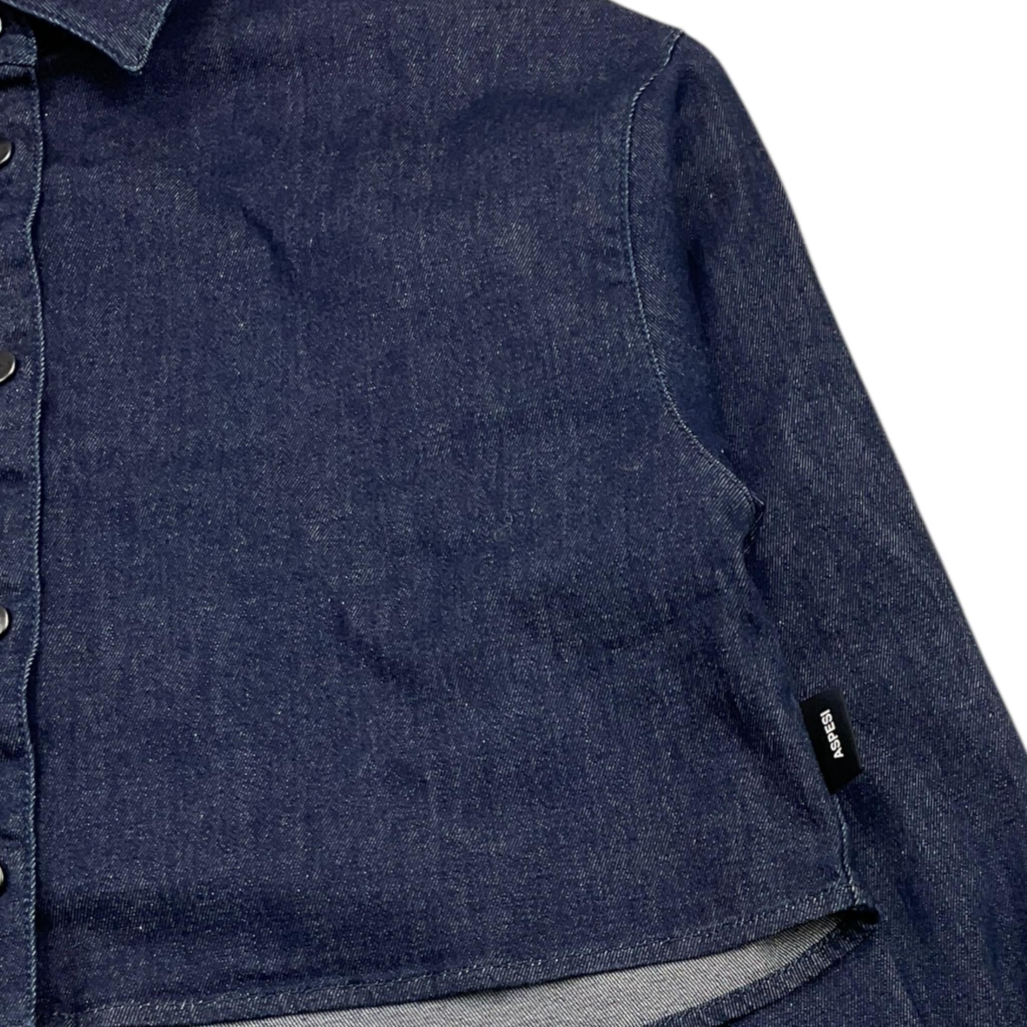 ASPESI camicia modello crop tinta unita in denim Blu per Bambina F24034CLJ0037 BLU ASPESI