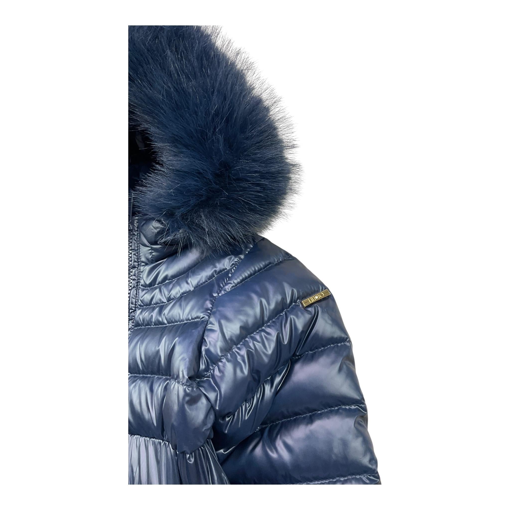 LIU JO giubbino tinta unita con cappuccio Blu per Neonata KF3063 BLU LIU JO