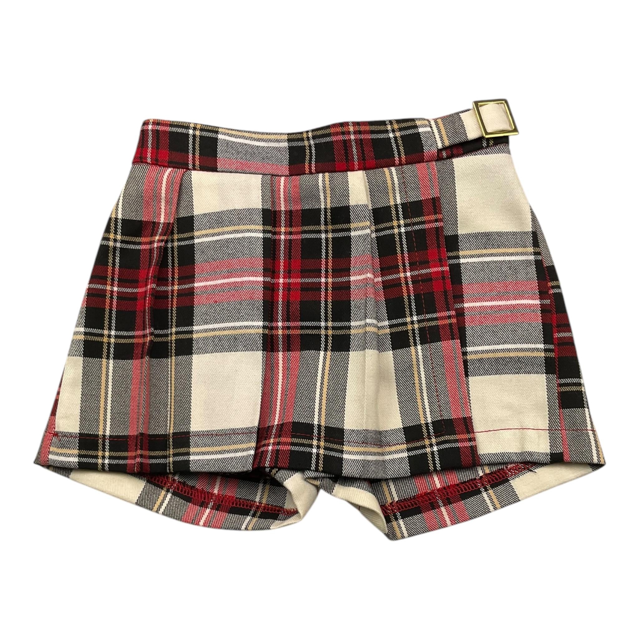 M+E' short stampa fantasia a quadri Rosso per Neonata UE1530 ROSSO M+E'