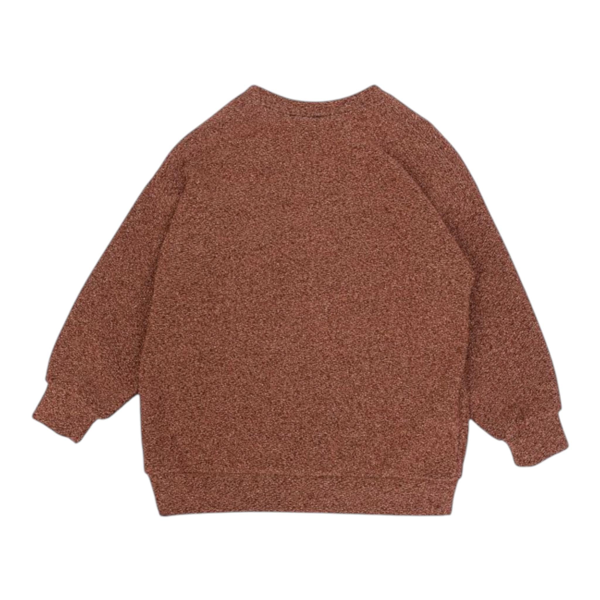 CAFFE' D'ORZO felpa tinta unita lurex girocollo Bronzo per Bambina ZV4A00X BRONZO CAFFE' D'ORZO