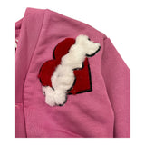 MISS GRANT cardigan tinta unita con bttoni e stampa Rosa per Neonata MG1136X ROSA MISS GRANT