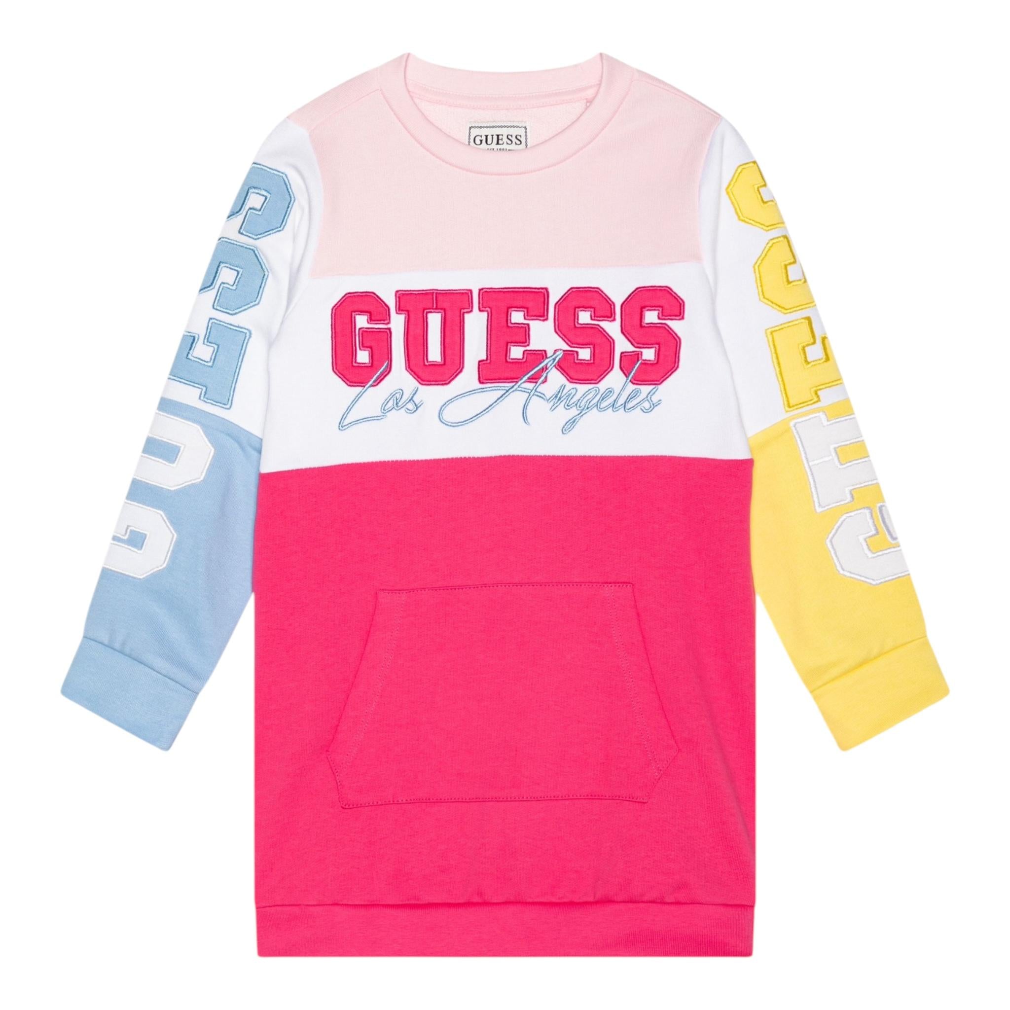 GUESS abito modello felpa multicolor con stampa Multicolor per Bambina K4YK03 MULTICOLOR GUESS