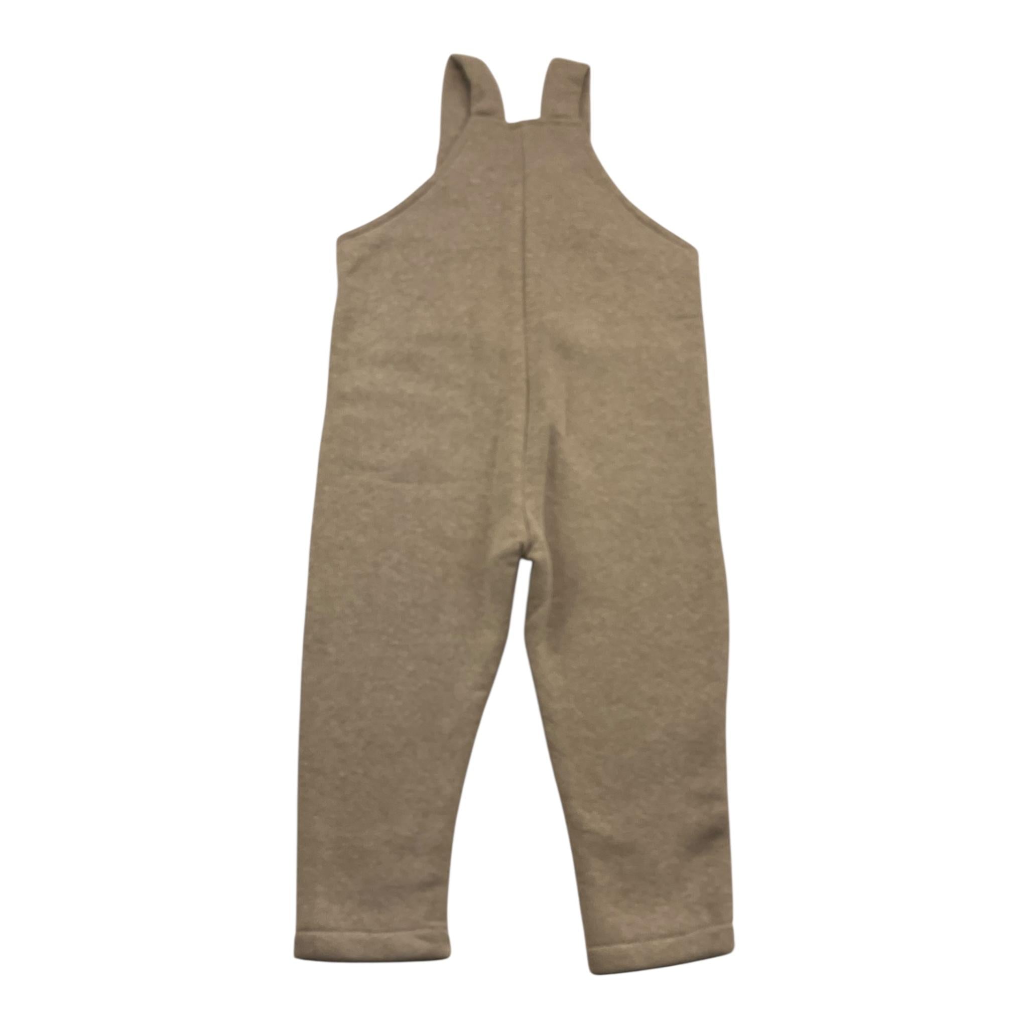 CALAMARO salopette tinta unita con logo Beige per Neonato 32466 BEIGE CALAMARO