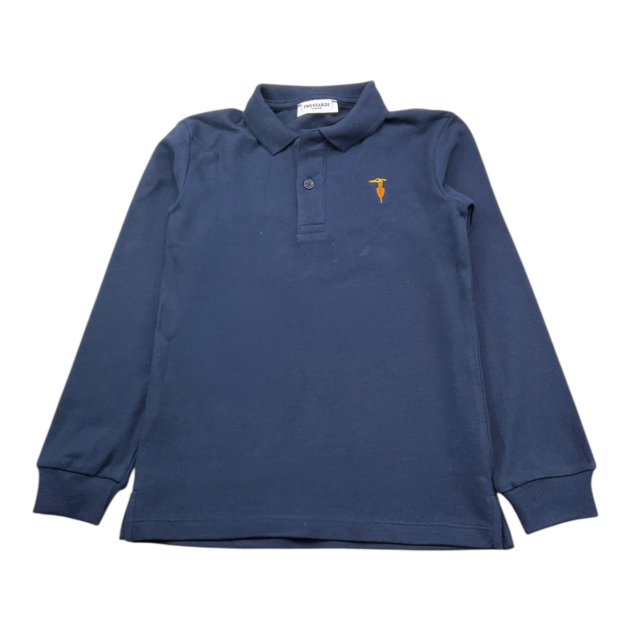TRUSSARDI polo tinta unita Blu per Bambino TBA25013POO BLU TRUSSARDI