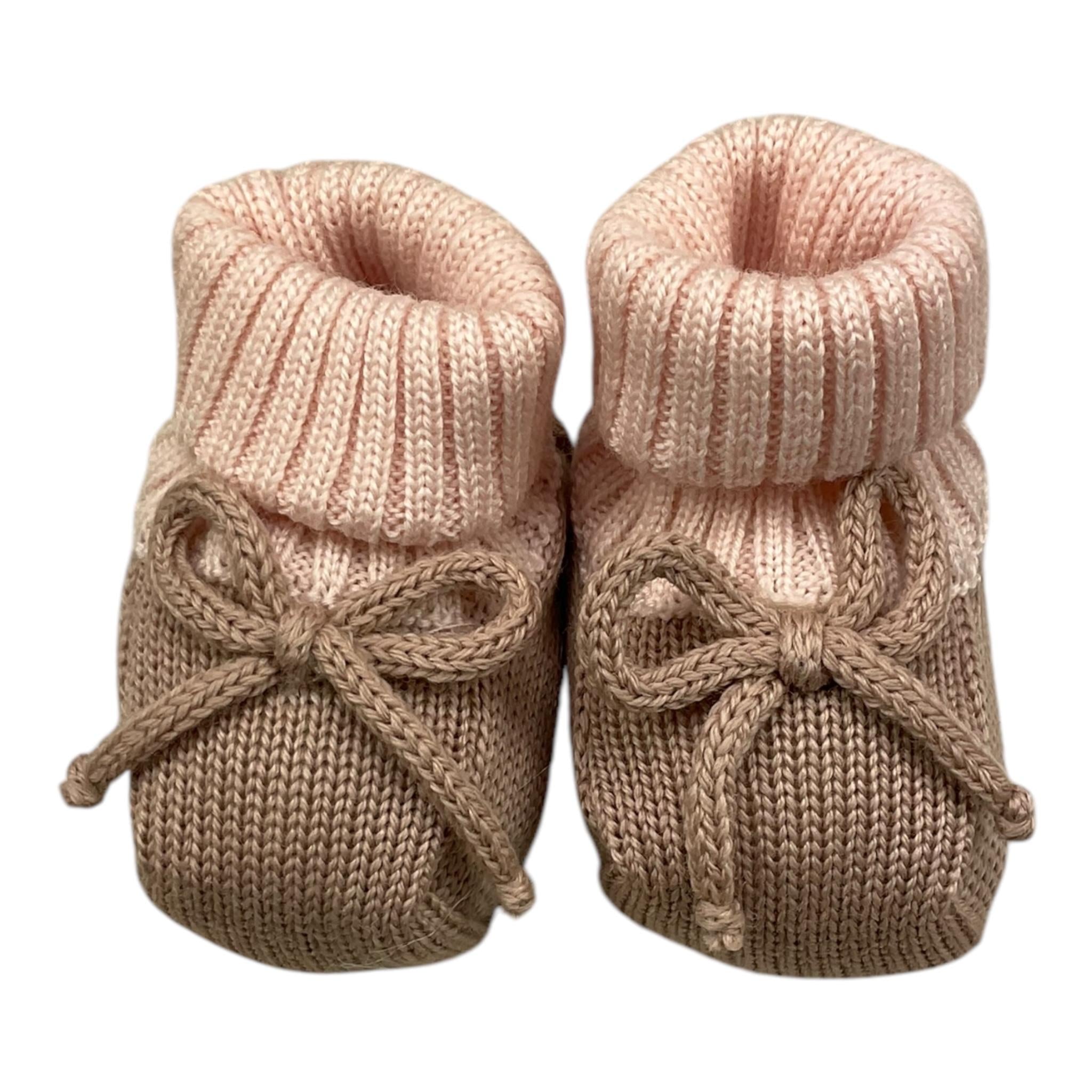 COLORI CHIARI babbucce bicolore con ricami Beige per Neonata FF757198 BEIGE COLORI CHIARI