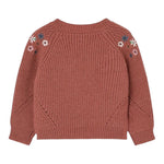 BOBOLI cardigan scollo a v con ricami Terra per Bambina 239194 TERRA BOBOLI