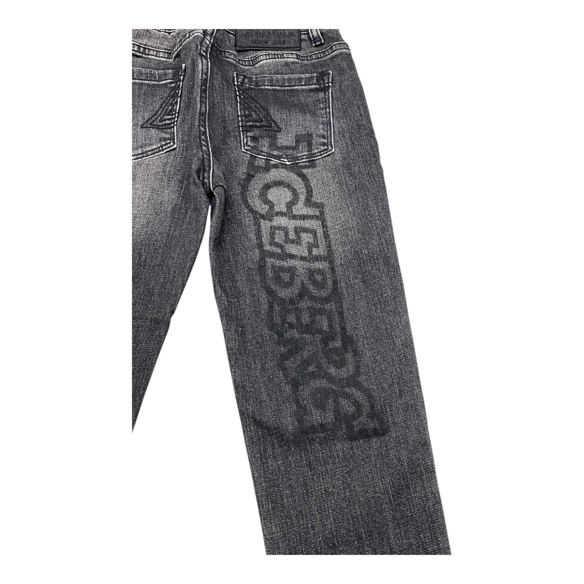 ICEBERG jeans tinta unita con logo e girovita regolabile Nero per Bambino PTICE5303B NERO ICEBERG
