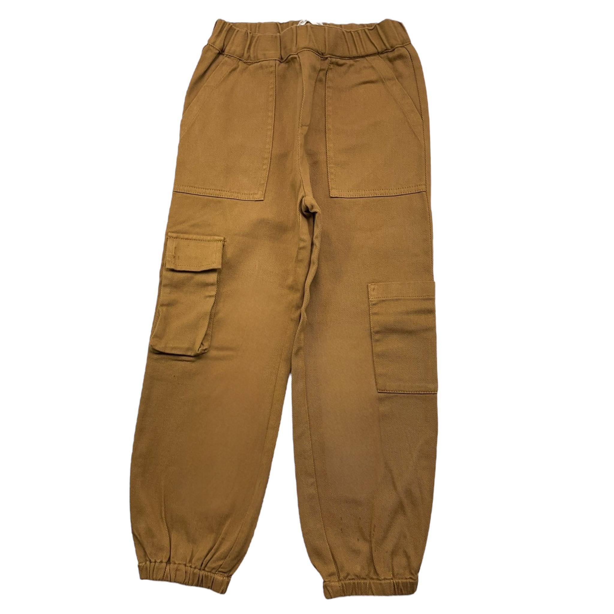 ZHOE & TOBIAH pantalone tinta unita con elastico in vita Marrone per Bambino PJK21 MARRONE ZHOE & TOBIAH