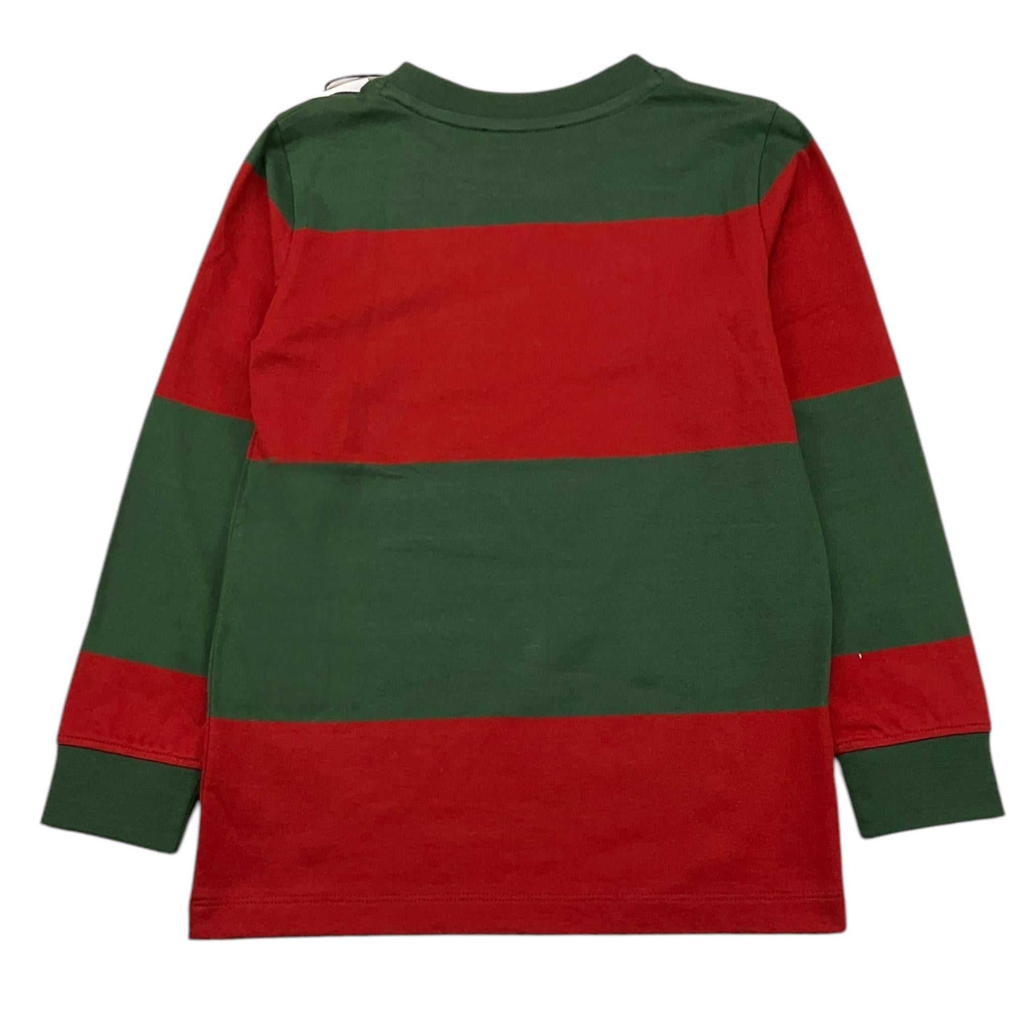 TRUSSARDI shirt girocollo bicolore Rosso/verde per Bambino TBA25064TS ROSSO/VRDE TRUSSARDI