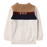 FAY maglia tinta unita con stampa Bianco per Bambino FT9P50 BIANCO FAY