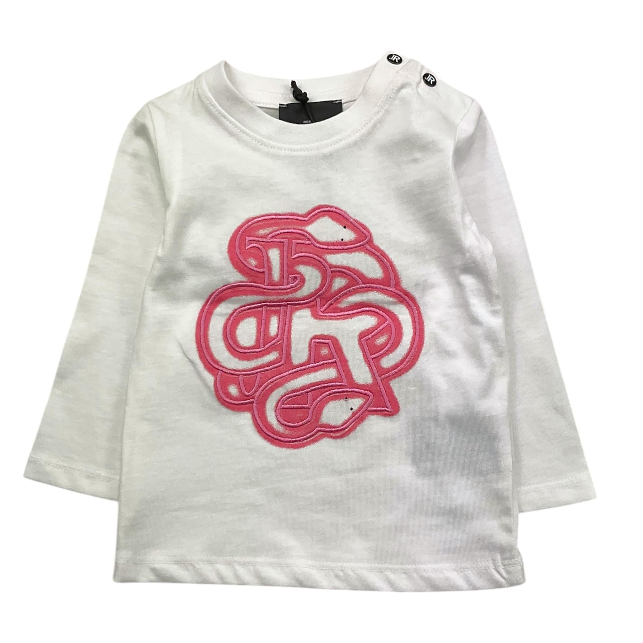 JOHN RICHMOND shirt girocollo tinta unita con stampa in contrasto Bianco per Neonata RIA25070TS BIANCO JOHN RICHMOND
