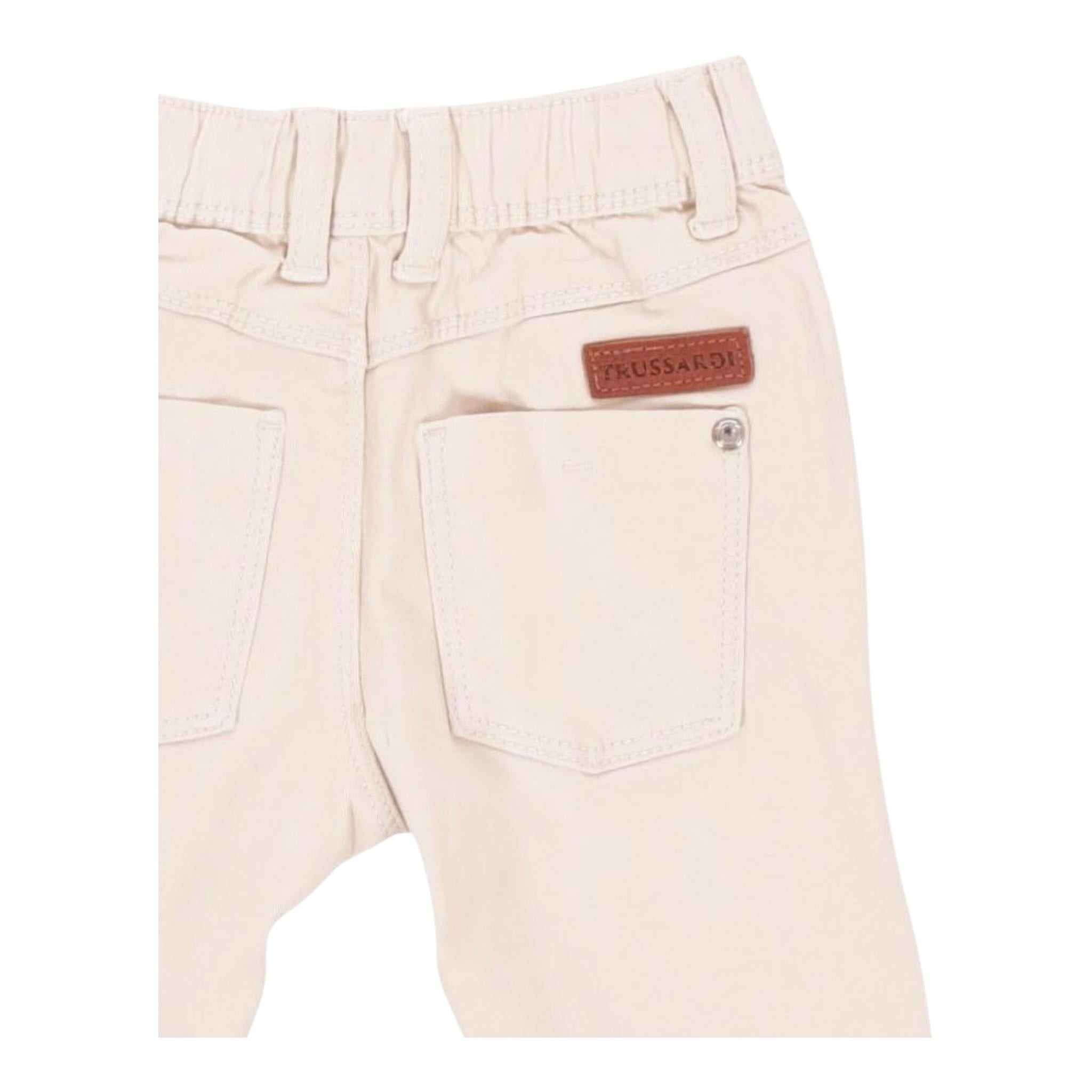 TRUSSARDI pantalone tinta unita con elastico in vita Beige per Bambino TIA24075PAX BEIGE TRUSSARDI