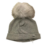 NINNAOH cappello tinta unita con pon pon Grigio per Neonata I23225PEL GRIGIO NINNAOH