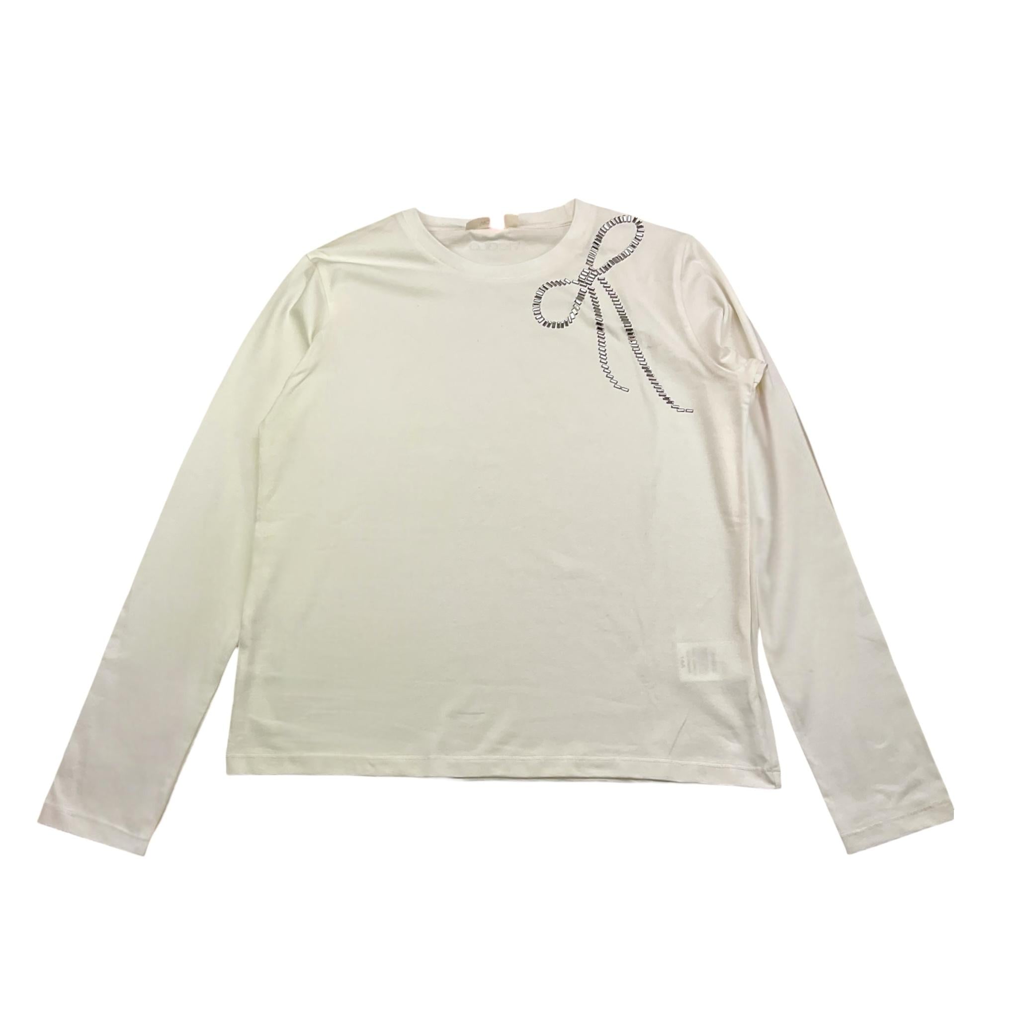 VICOLO shirt girocollo tinta unita con brillantini Bianco per Bambina 3141M00129 BIANCO VICOLO