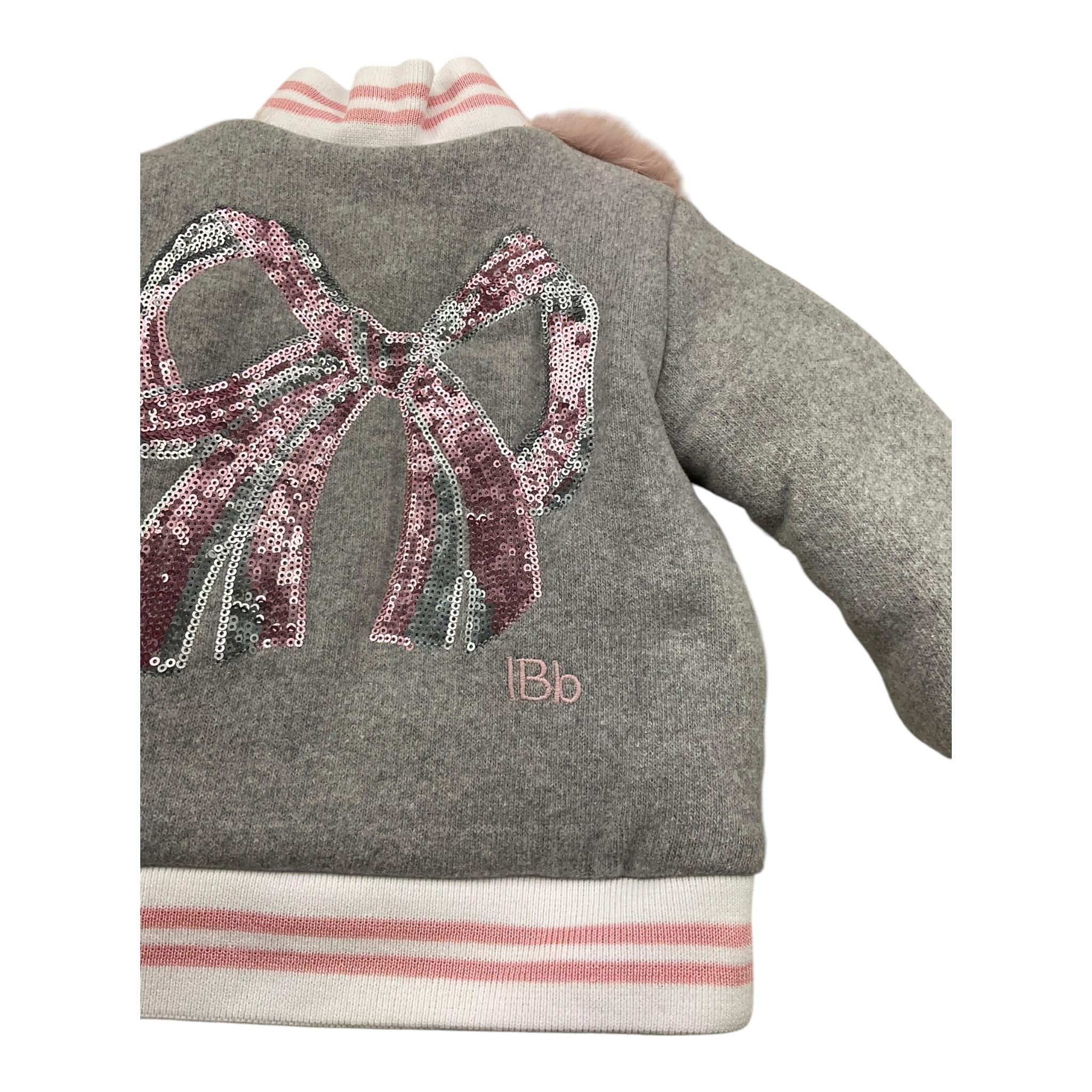 LE BEBE' giubbino tinta unita con peluche e paillettes Grigio per Neonata LBG6014 GRIGIO LE BEBE'