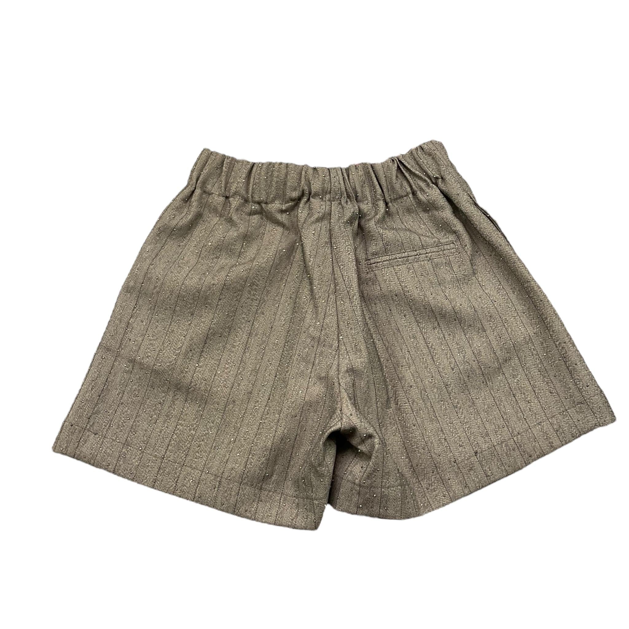 VICOLO short tinta unita con brillantini Grigio per Bambina 3142S00073XX GRIGIO VICOLO