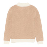 ELEVENTY maglia mezzo collo tinta unita con profili in contrasto Beige per Bambina EV9P10X BEIGE ELEVENTY