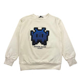 NEVER TOO felpa chiusa girocollo tinta unita con stampa in contrasto Bianco per Bambino NT2076RX BIANCO NEVER TOO