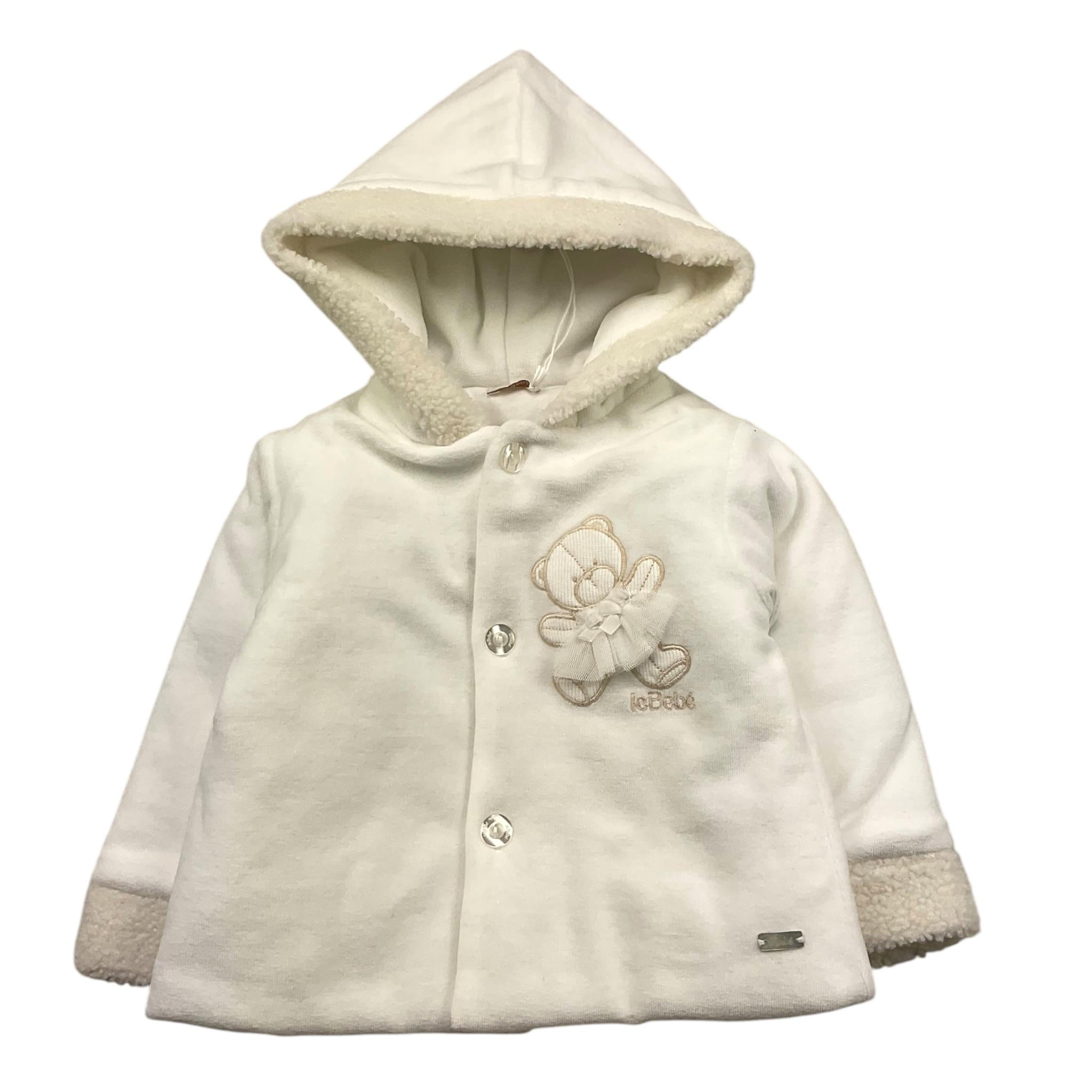 LE BEBE' cappotto tinta unita cn cappuccio Panna per Neonato LBG6161 PANNA LE BEBE'